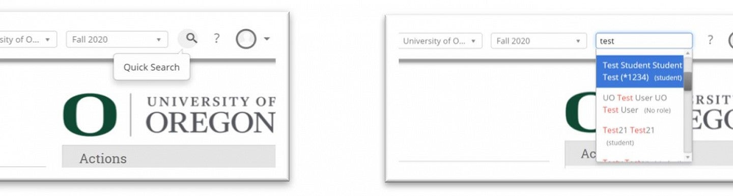 Navigate quick search image